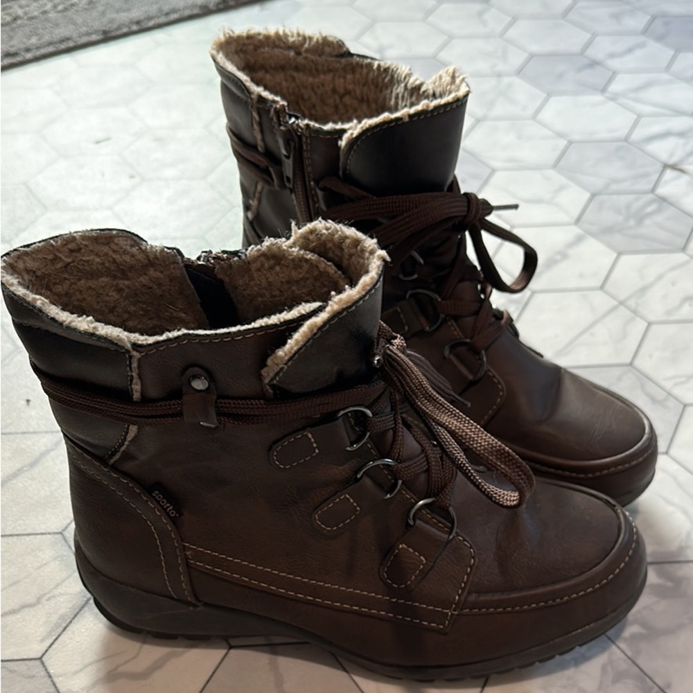 sporto womens brown ankle boots